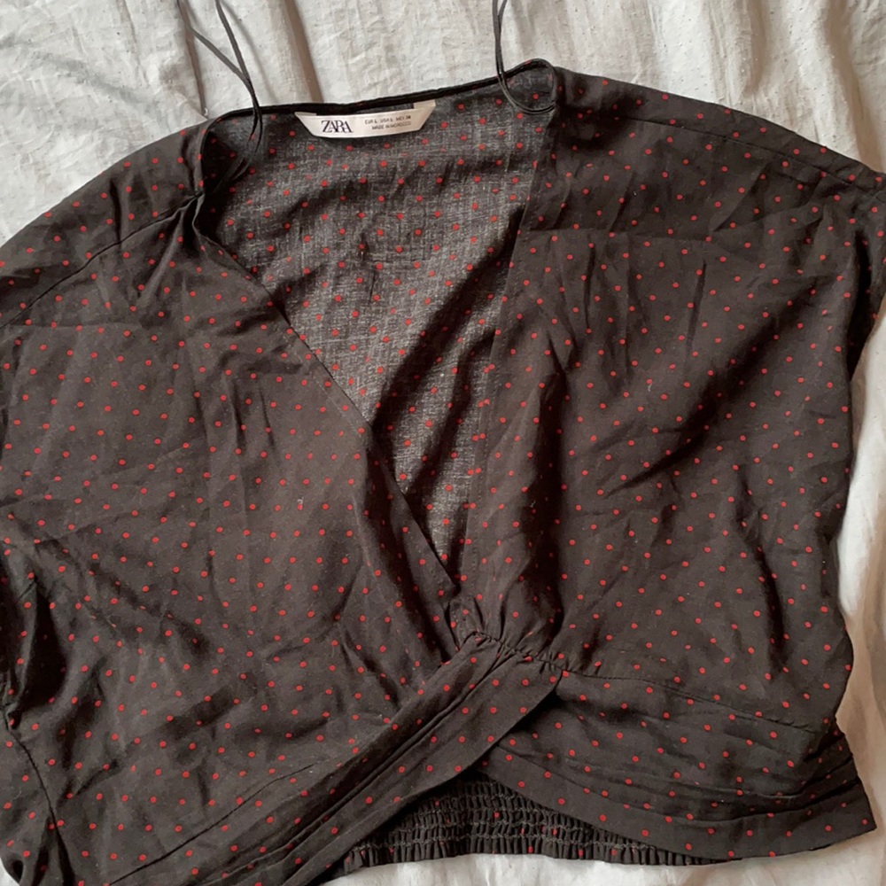 Zara Crop Top w Poka Dots